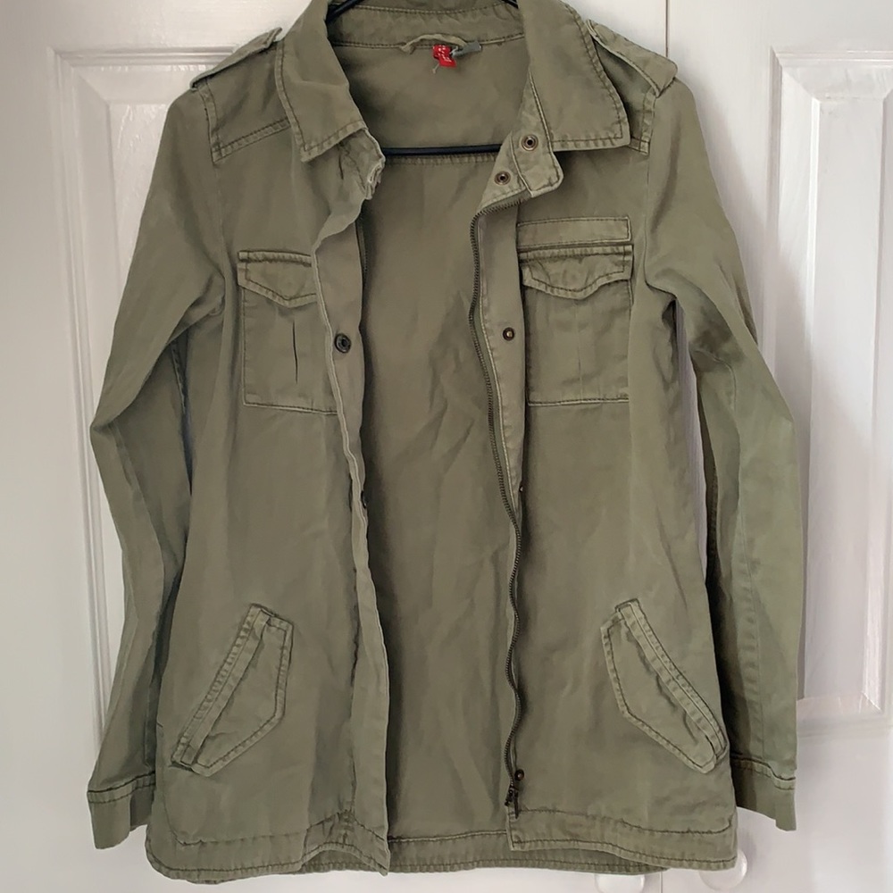Divided H&M olive green army jacket size 2